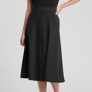 GAP Ponte A-line Midi Skirt Black Small